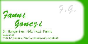 fanni gonczi business card